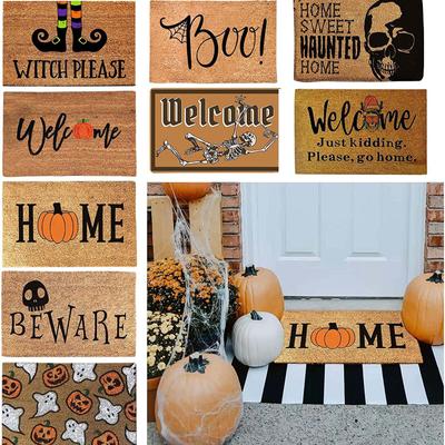 Halloween Doormat Carpet Welcome Home Mat Non Slip Bottom Indoor Outdoor Carpet
