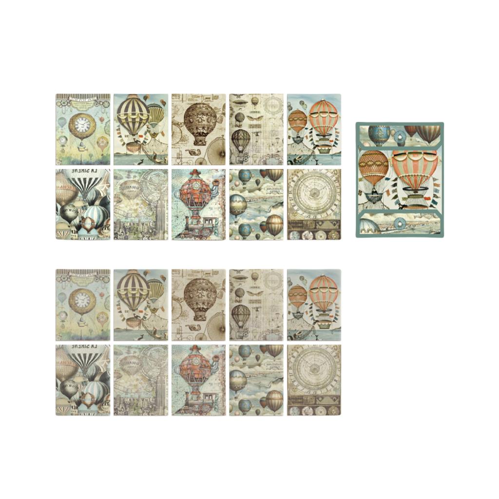 20 Sheets Scrapbooking Paper Decorative Retro Aesthetic Sticker for Scrapbooking Journal Picture Frames Phone Case Craft