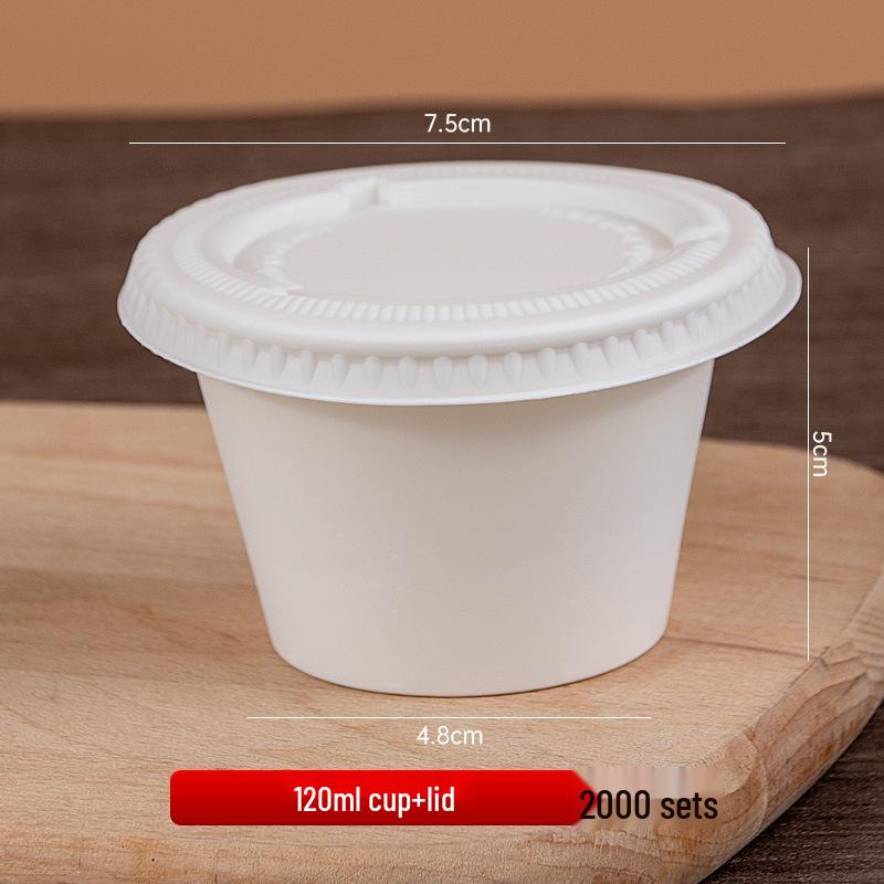 Cornstarch Disposable Sauce Containers: Portion-Controlled Boxes for Takeaway, Frozen Condiments, Dipping Sauces, and Sealed Small Ingredients