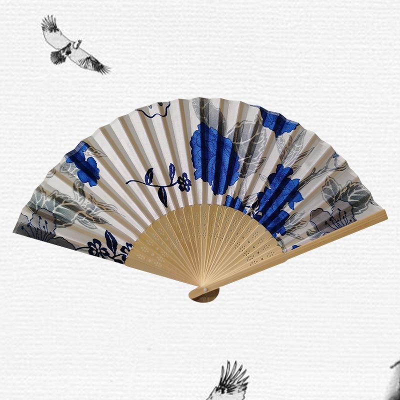Vintage Style Silk Chinese Folding Fan Japanese Pattern Art Craft Gift Home Decoration Ornaments party Dance Hand Fan gift