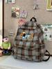 Autumn/Winter 2025 Dachshund Plaid Backpack for Middle & High School & College Students