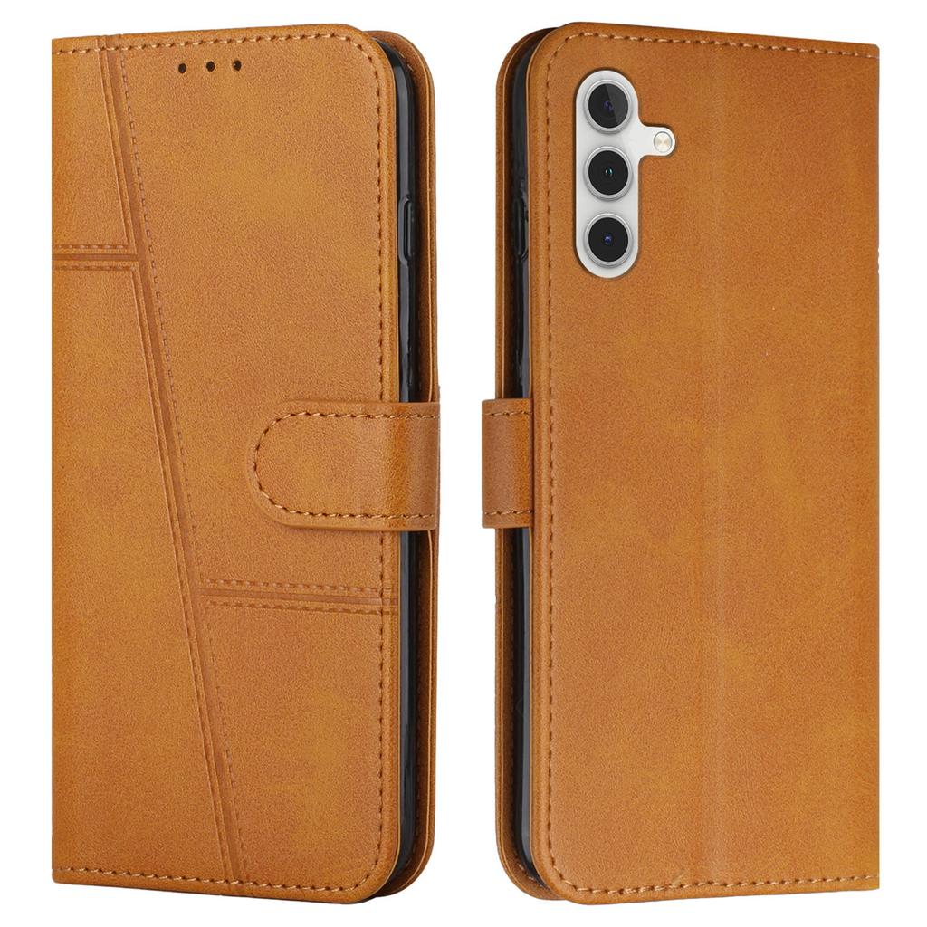 For Samsung Galaxy S25 FE Leather Phone Case Foldable Stand Wallet Flip Cover with Strap