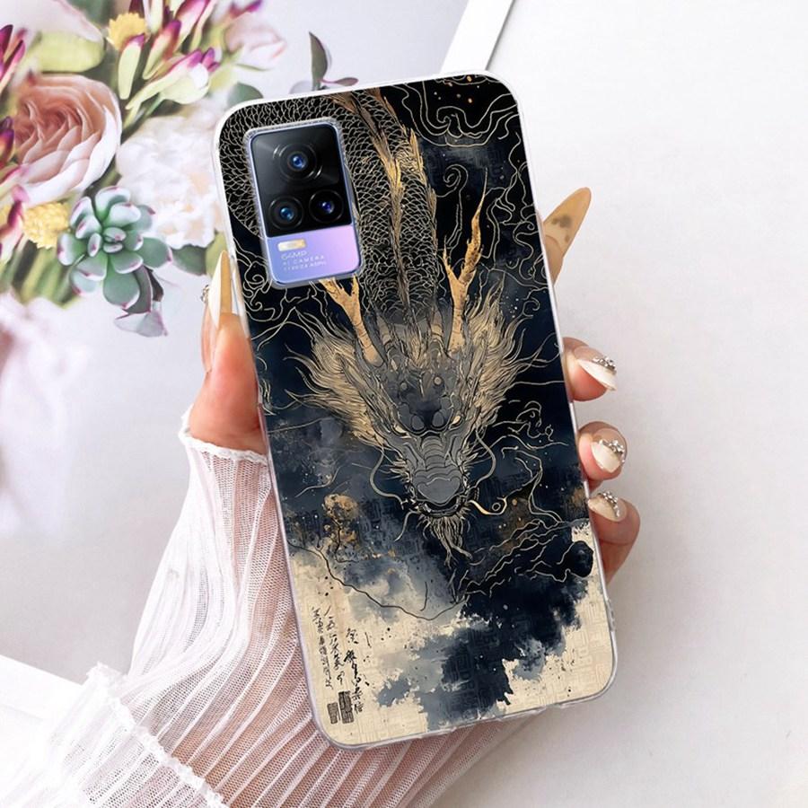 For Vivo V21E V 21 E V2061 V2055 Case Soft Silicone TPU Protective Butterfly Phone Case For VivoY73 2021 V21 E 4G 5G Cover Coque
