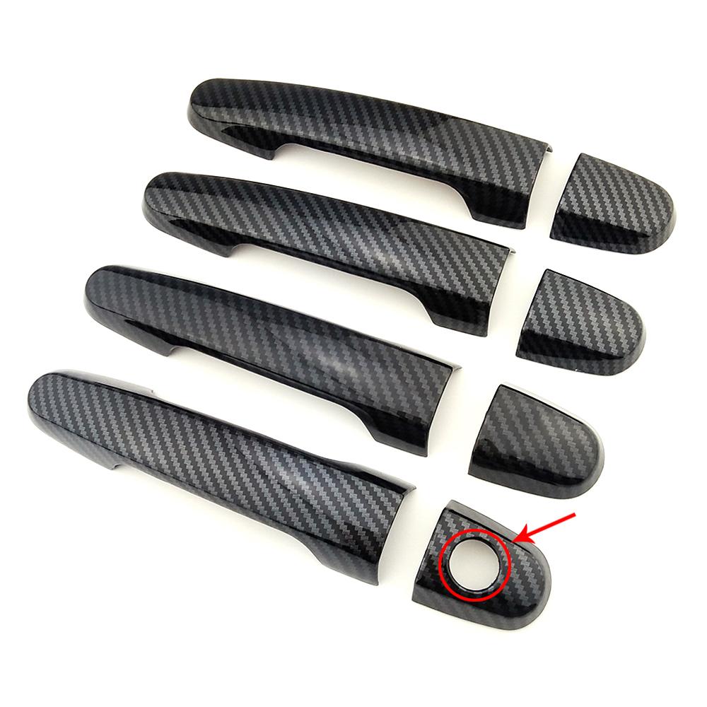 For Toyota Rav4 Rav 4 2001-2012 Carbon Fiber Color Modify Refit Chrome Door Handle Cover Decoration Trim Protection Sticker