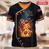 2025 Neue Designs Koch 3D-Druck T-Shirt Personalisiert Individueller Name T-Shirts Uniform Kurzarm Locker Schnelltrocknend T-Shirts Unisex Oberteile