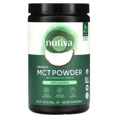 Nutiva, Organic Medium Chain Triglyceride Powder, Unflavored, 10.6 Oz (300 G)