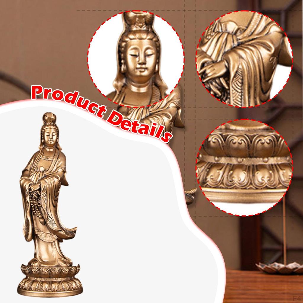 Posąg Guan Yin Chińska Dekoracja Buddyjska Figurka Kuanyin Rzeźba Kobiety Buddy Feng Shui dla