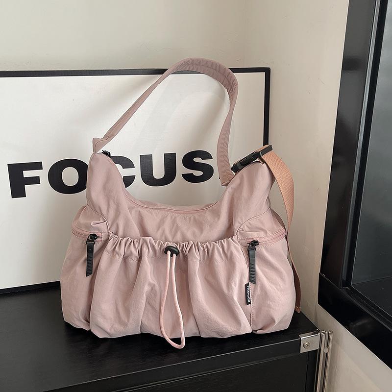 

Pleated Crossbody Tote - Women s Casual Commuter Bag, 2026 Style рожевий