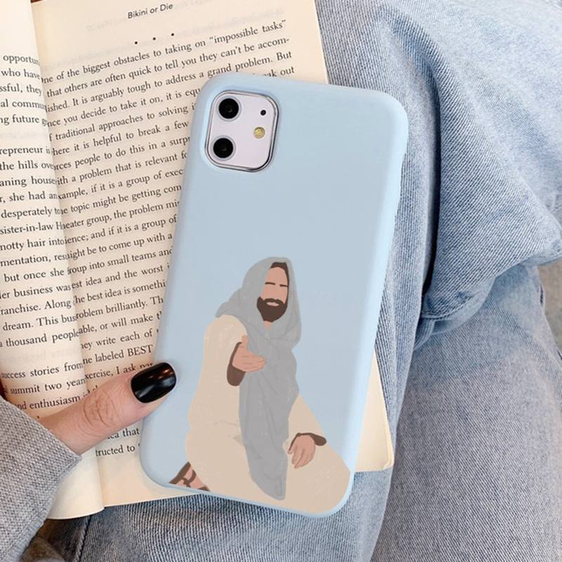 New Faith Christian Religious Jesus Clear Phone Case Soft Solid Color for iPhone 11 12 13 mini pro XS MAX 8 7 6 6S Plus X XR