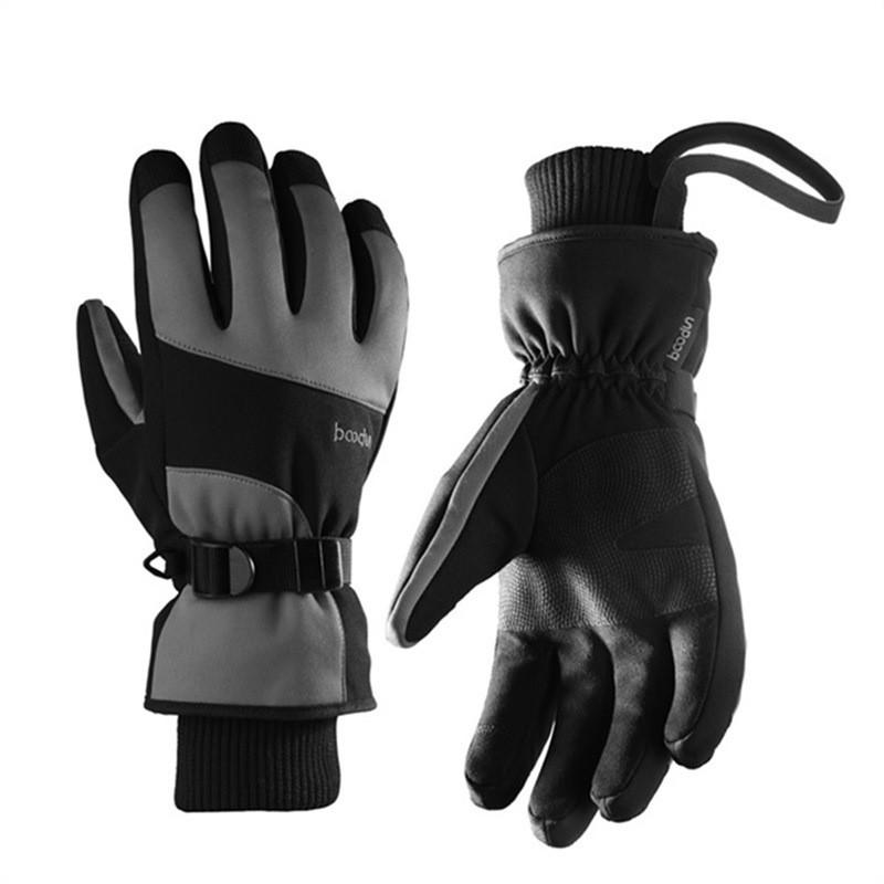 Unisex Winter Ski Gloves With Thermal Lining Windproof Extended Cuff Touchscreen Compatible
