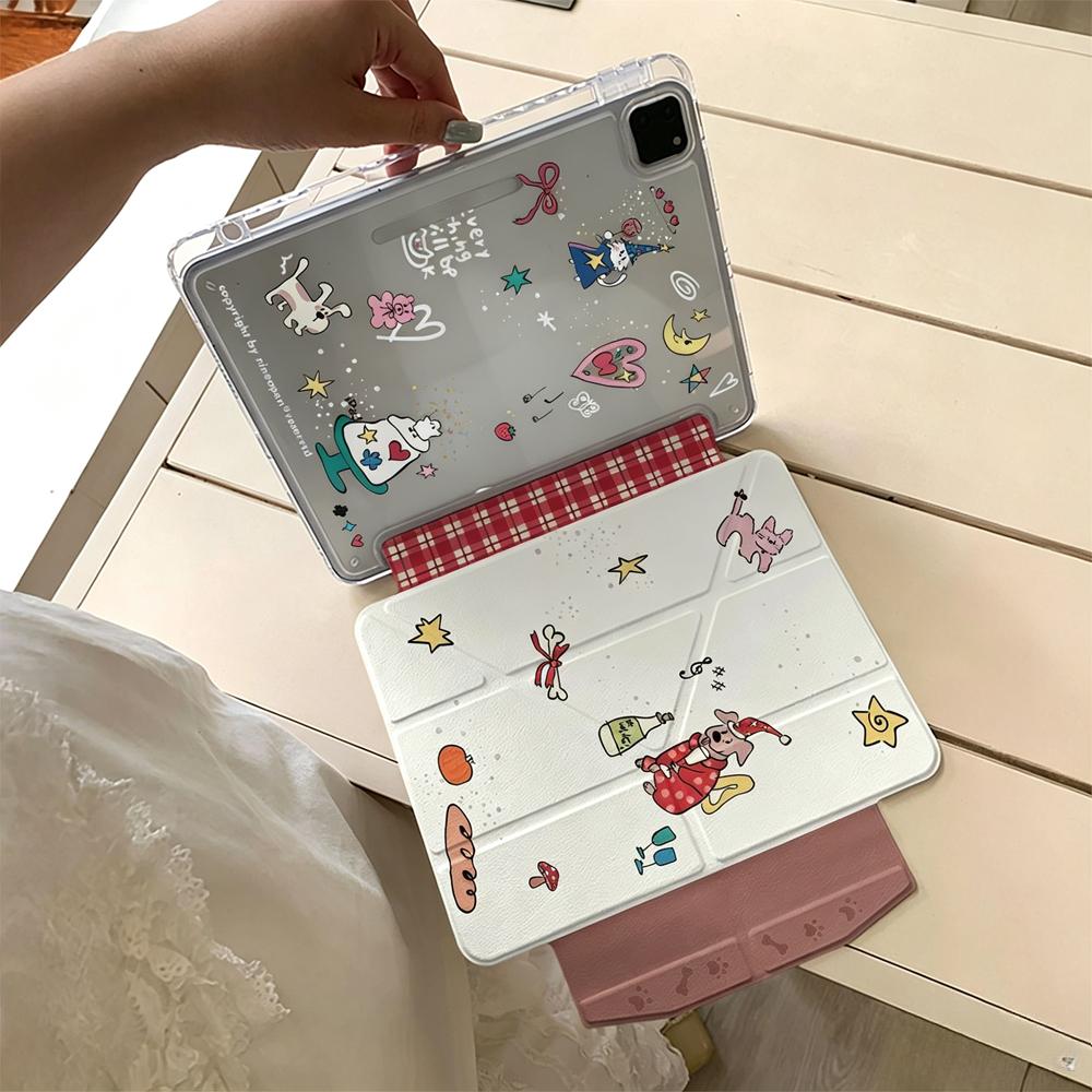 Cute Cartoon Denim Star Pattern for Apple iPad Case Shockproof Durable Cover Japanese Korean Style for iPad 11/10/9/8/7/6/5/4/3/mini/pro/air