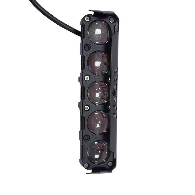 Waterproof LED Motorcycle Spotlight: Yellow/White High-Low Beam Five-Eye Modified Car Lights