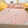 Milk Velvet Mattress Topper Warm Quilted Bed Sheet for Winter Warm Thin Tatami Mat Pad Mattress Protector Cover for Double Beds