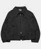 Placestudioman Vintage Washed Oversized Minimal Suede Blouson Jacket [Black]