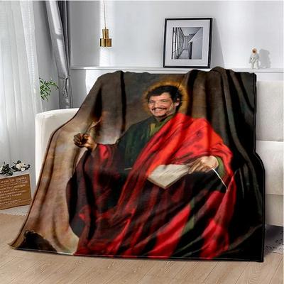 Pedro Pascal Funny Print Throw Blanket Super Soft for Home Bedroom Sofa Picnic Travel Office Gifts for Kids Styles