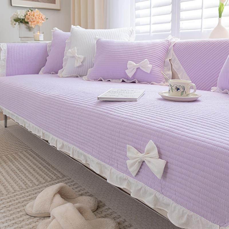 

Милая и простая однотонная диванная подушка, хлопчатобумажная ткань Four Seasons, нескользящая хлопковая подушка, универсальный современный чехол для дивана, шарф 70*70cm