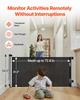 Retractable Baby Gate, Extends to 1850 mm Wide, 795 mm Tall, with Security Lock, Easy to Use, Walk Through Without Tripping, Mesh Dog Gate for Stairs,