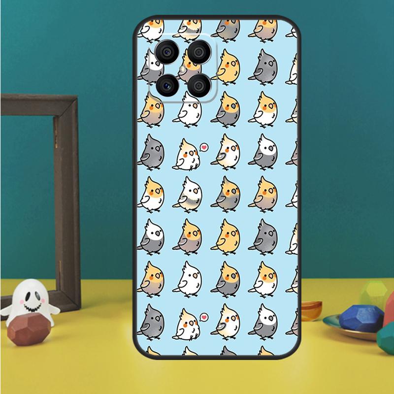 

Cartoon Cockatiel Collage Case For Honor 200 Lite Magic 7 6 5 Pro Honor X9c X9b X9a X8b X8a X8 X9 50 70 90 Lite Cover Honor 200