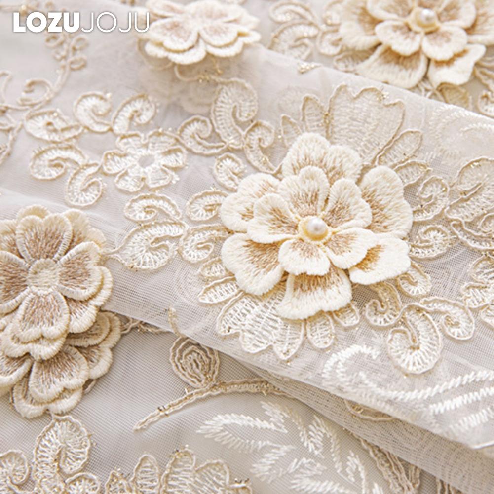 1PC LOZUJOJU French Luxury Lace Relief Embroidered Translucent Sheer Curtain 260cm Height Tulle for Living Room Bedroom Window Decoration Home Decor