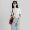 WTEMPO Solid Color Luxury Patent Leather Tote Bags Female Large Capacity Shoulder Bag Advanced Lady Top-handle Bag Shopping Bag Undearm Bag