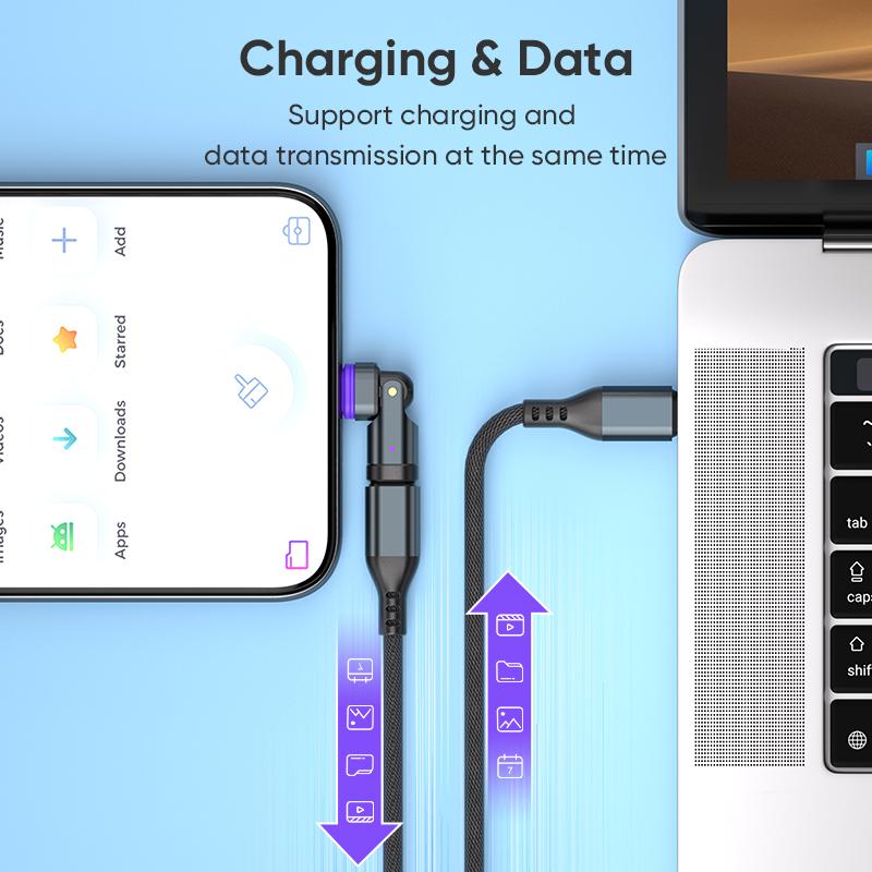 240W Type-C Adapter & USB-C to C Fast Charging Cable - Magnetic USB-C Female Converter for Macbook/iPhone 16/15/Xiaomi