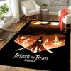 1Pc Attack Titan Fire Fear Rug, Office Carpet Indoor Outdoor Doormat, Non-Slip, Comfortable, Living, Christmas Halloween,  Xmas Gift L1146