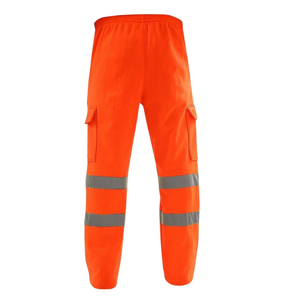 Herrenhose mit reflektierenden Streifen, Sanitär-Arbeiteruniform, Fleece, lässige Sporthose
