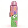 1PC Dinosaur Doodle Kids Cartoon Print 750ml Color Plastic Sports Water Bottle Leakproof Flip Straw Lid Suitable for Sports Office Home Use