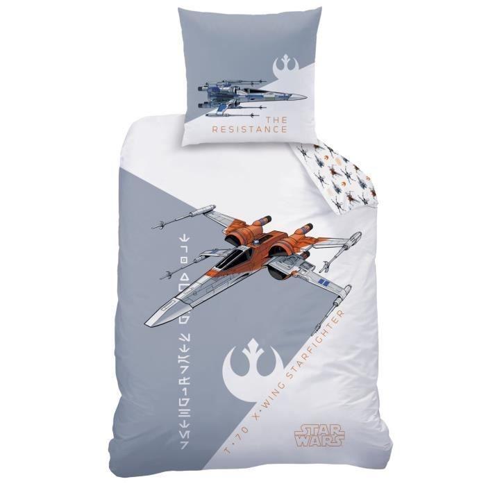 Taie D'oreiller Star Wars 'Je T'aime' – 100% Coton égyptien Blanc, 20x30 Pouces