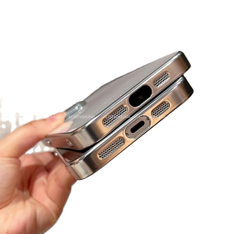 TPU Phone Case IPhone 15 Pro Max With Gradient Holographic Finish Kickstand Shockproof Magnetic Anti-Scratch