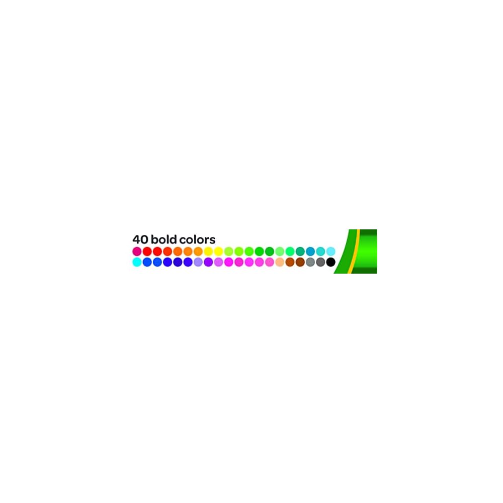 Crayola Water-Removable Marker Pens, 40 Colors, Big Size (587858)