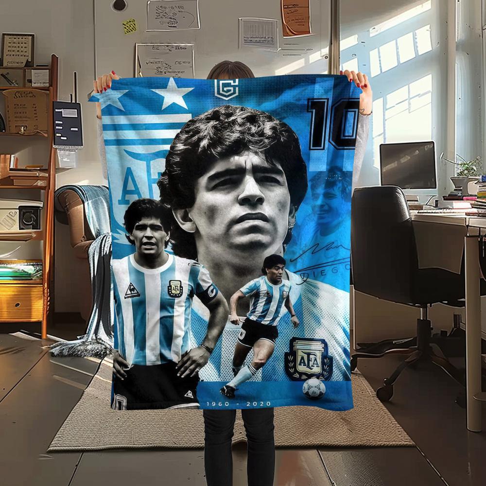 SSC Napoli Print FlAannel Blanket, High quality Comfortable for All Seasons, Home Decor, Warmth and Comfort