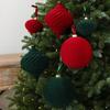 Flocked Velvet Christmas Ornament Ball Decor Tree Hanging Party Decoration Festive Holiday Home