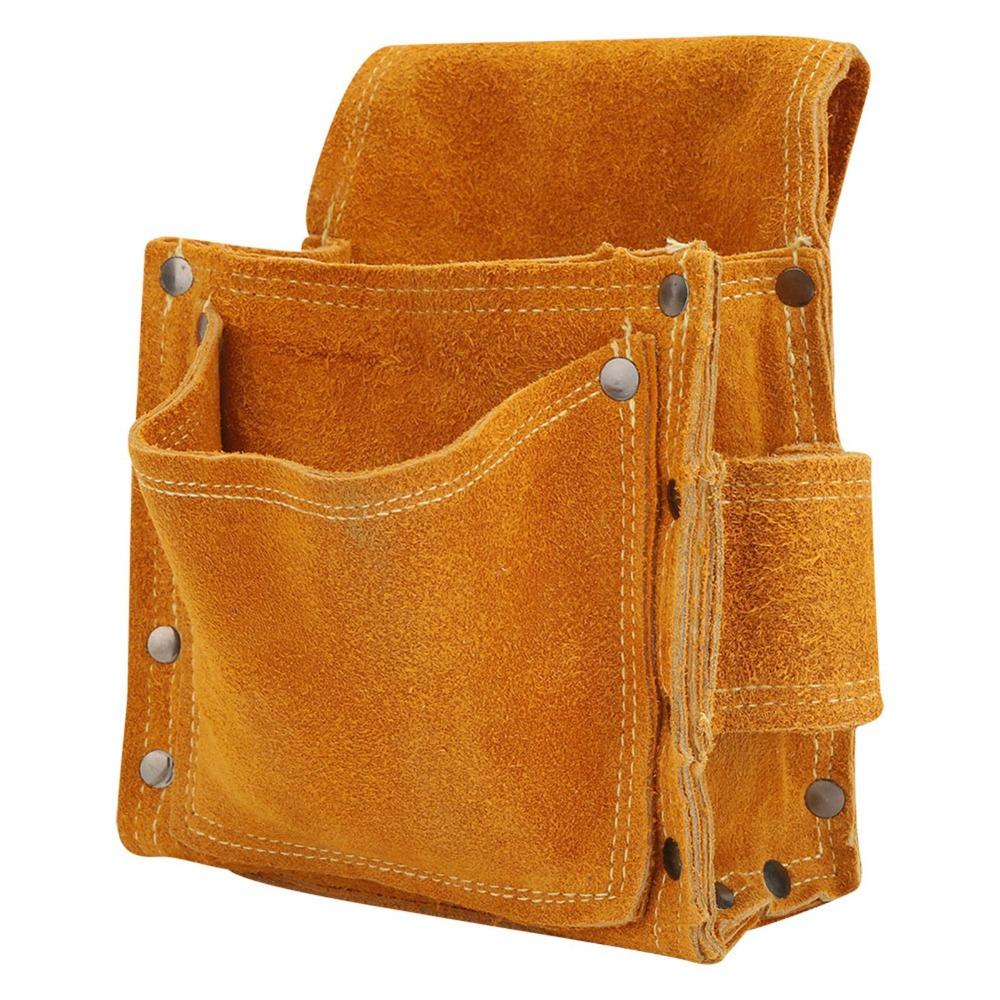 Wearable Tool Waist Bag Multifunctional Tool Storage Toolkit Durable Leather Tool Pouch For Hammer