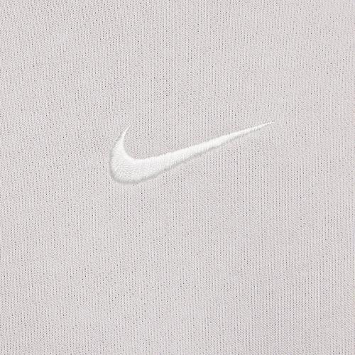 Nike Solid Color Crewneck Cropped Long-Sleeve Sweatshirt for Women Gray-Purple