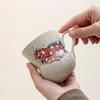 Plant Ash Ceramic Golden Arowana Gold Scale Gourd Shape With Spoon Office Drinking Water Personal Cup Water Cup