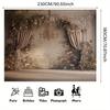 1pc Floral Wall Background Flag - Polyester Multi-purpose Suitable for Weddings Birthdays and Anniversaries