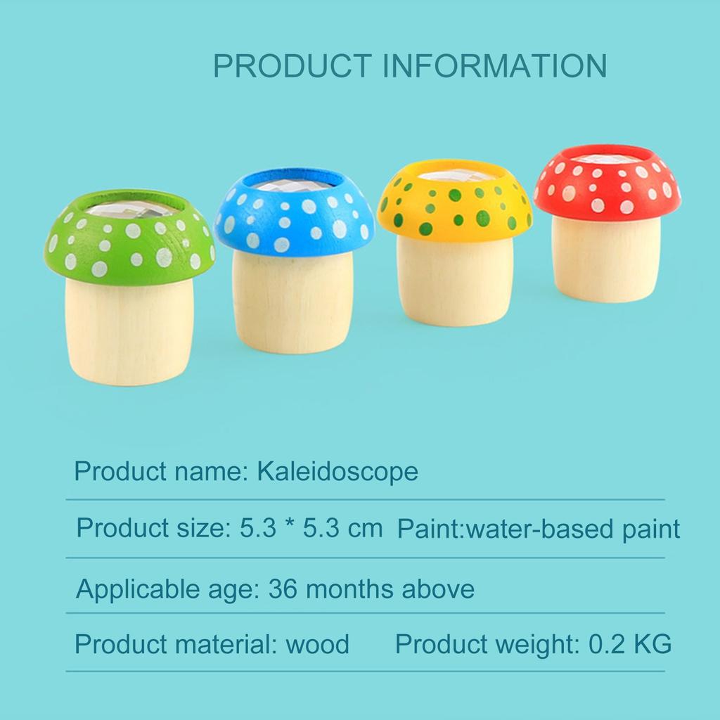 Wooden Kaleidoscope Toys Puzzle Exploration Toys MultiAngle Mirror