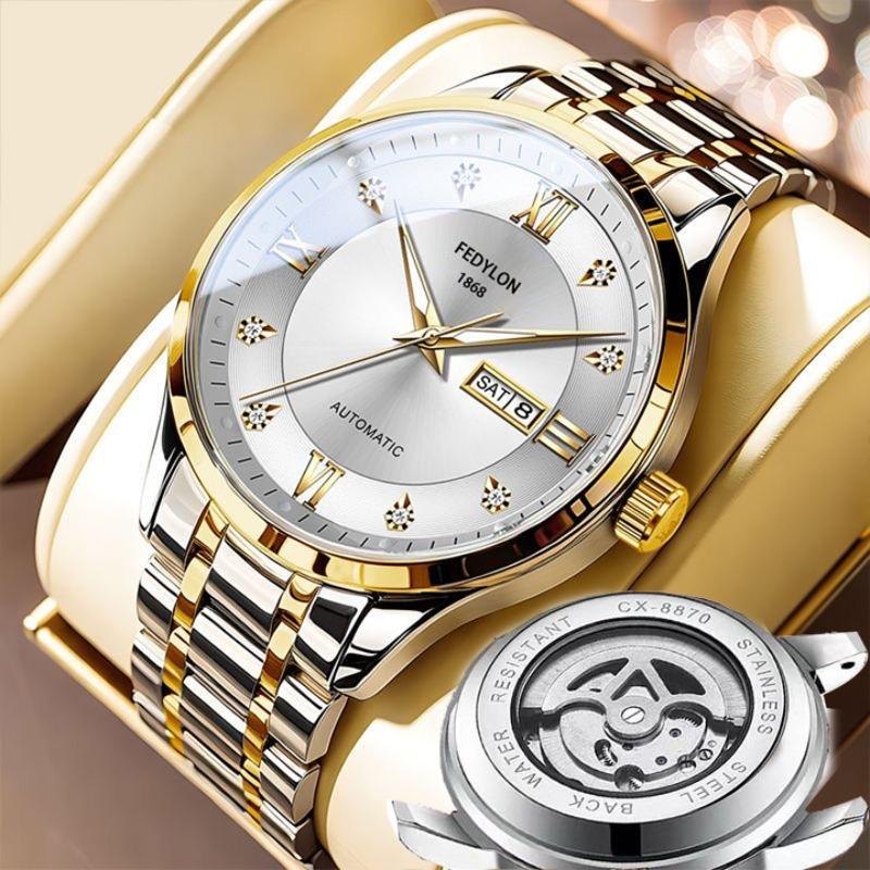 Fatiron Domestic Fashion Business Watch Men's Fully Automatic Non-Mechanical Watch English Calendar Luminous Quartz Watch