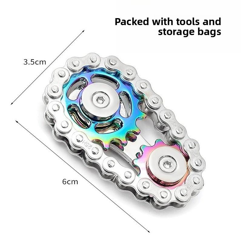 Kovový ruční klíčový mechanismus Fidget pro uvolnění stresu, dekorační model, nástroj pro soustředění, kancelářská stolní hračka pro dospělé, řetízek na snižování úzkosti