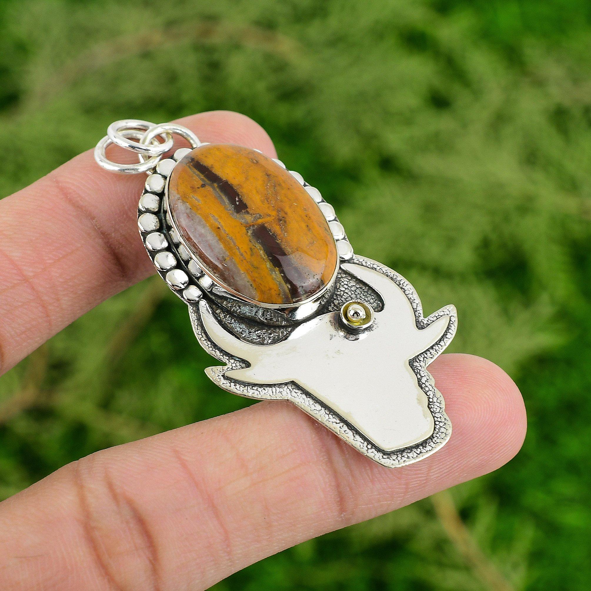 

St Patrick Day Deal 925 Silver Natural Mookaite Bezel Engagement Pendant Jewelry