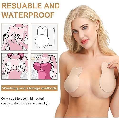 Adhesive Bra - Invisible Push Up - Reusable - Strapless - Size M/L/XL