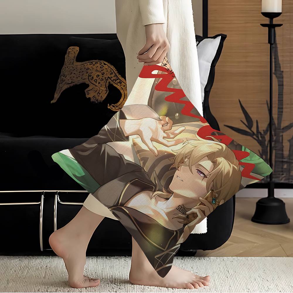 ГОРЯЧАЯ Игра Honkai Star Rail Авентурин Кленовый Дизайн Наволочка Счастливый Осенний Урожай Декор Праздничный Декор Наволочка 12x12Inch