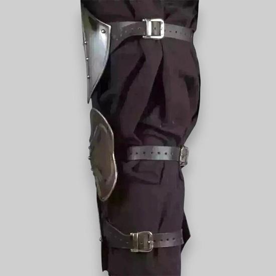 Średniowieczny rycerz górna część nogi stalowa osłona nagolenniki zestaw gotycka górna część nogi zbroja ochrona dla LARP, cosplay i kostiumy