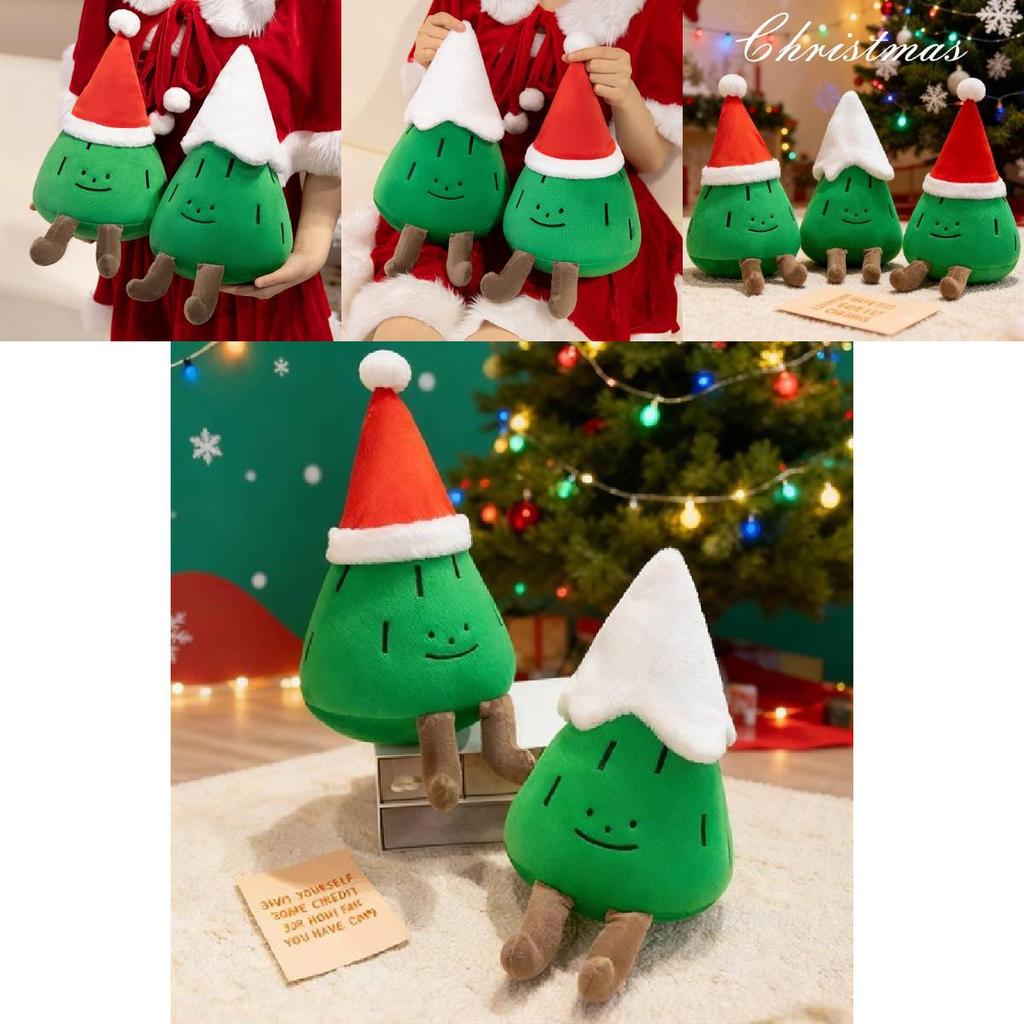 Festive Pine Tree Stuffed Animal With Soft Short Plush For Children