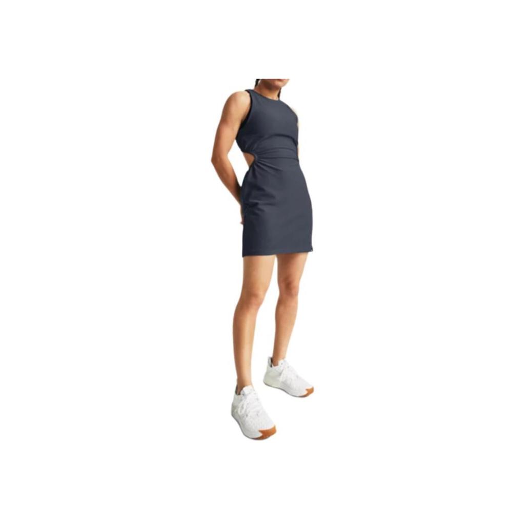 Under Armour Solid Color Round Neck Slim Fit Short Sleeveless Dress Women dresses Gray 1382715-044