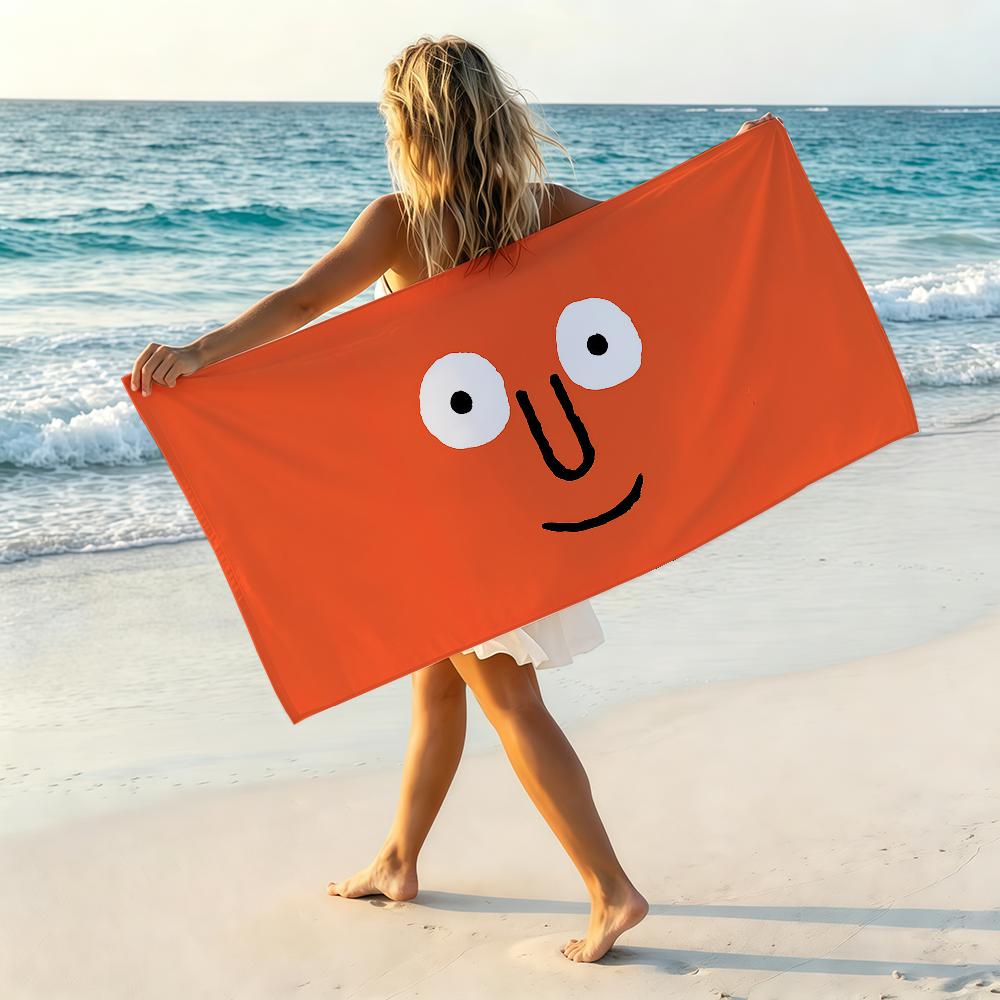 Art J-Jean J-JullienS Cute Face Towel Soft Pool Gift For Travel Gym Shower Camping Quick Dry Sports Beach Towel