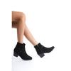 Botines casuales de piel auténtica con tacón bajo y grueso para mujer