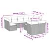 10 Piece Garden Sofa Set with Cushions Light Grey Poly Rattan