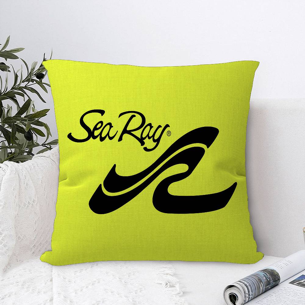 S-Sea R-Ray logo Pillow Covers Cartoon Sofa Decorative Home Double-sided Printing Short Plush Cute Cushion Cover